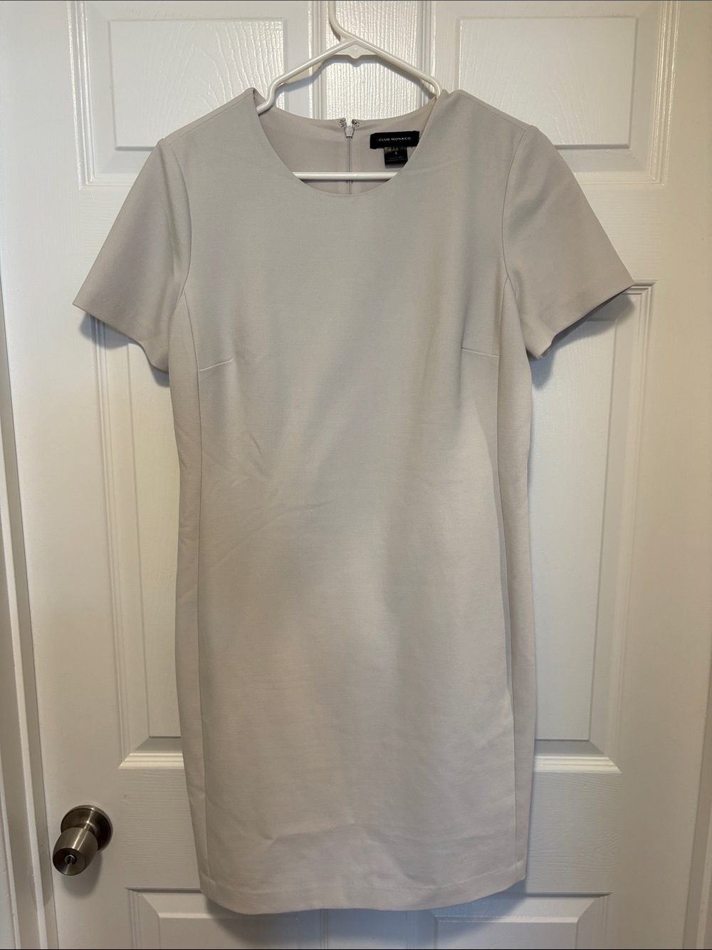 Club Monaco Light Gray Short Sleeve Sheath Dress